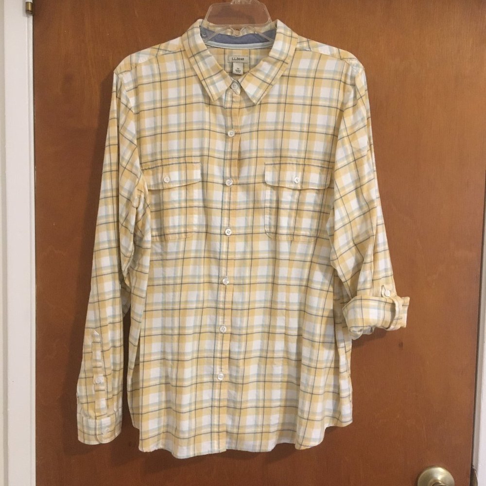 Never Worn! LL Bean Plaid Long-Sleeve Flannel (Women's 1X)